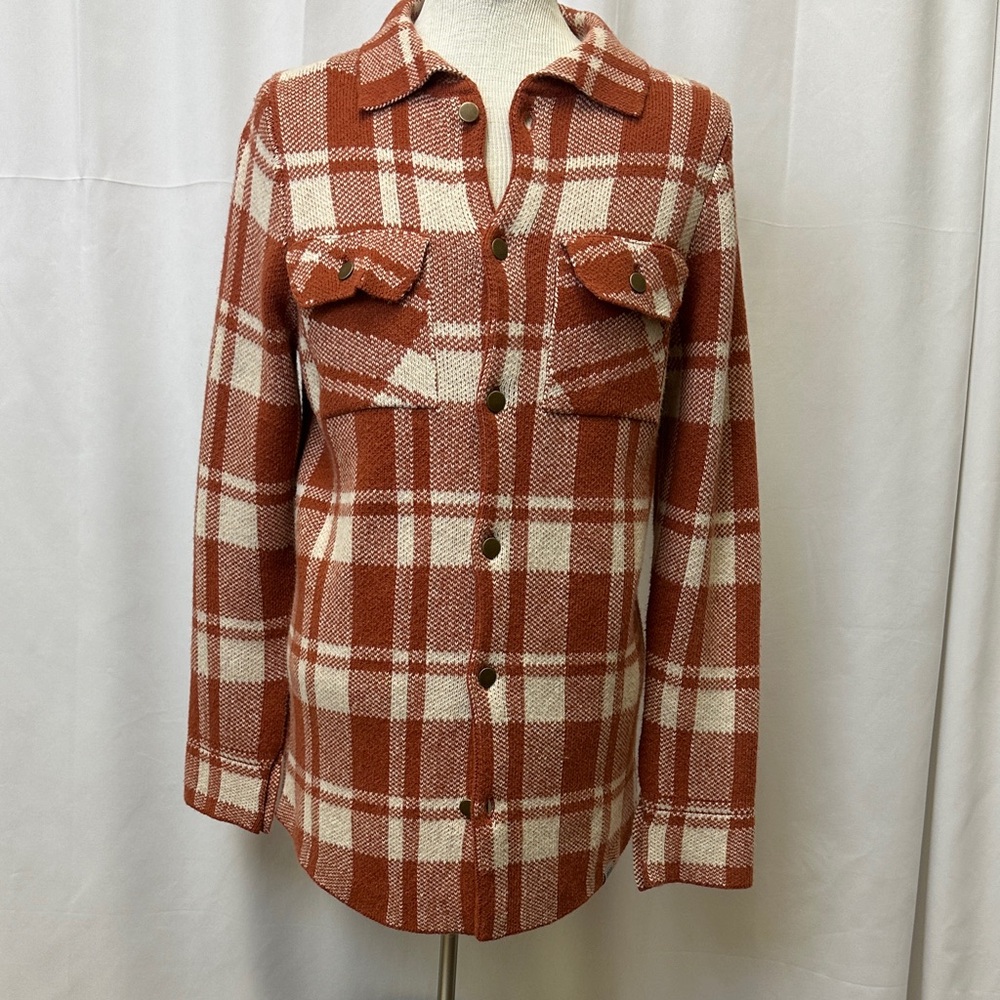 Plaid Button-Up Jacket